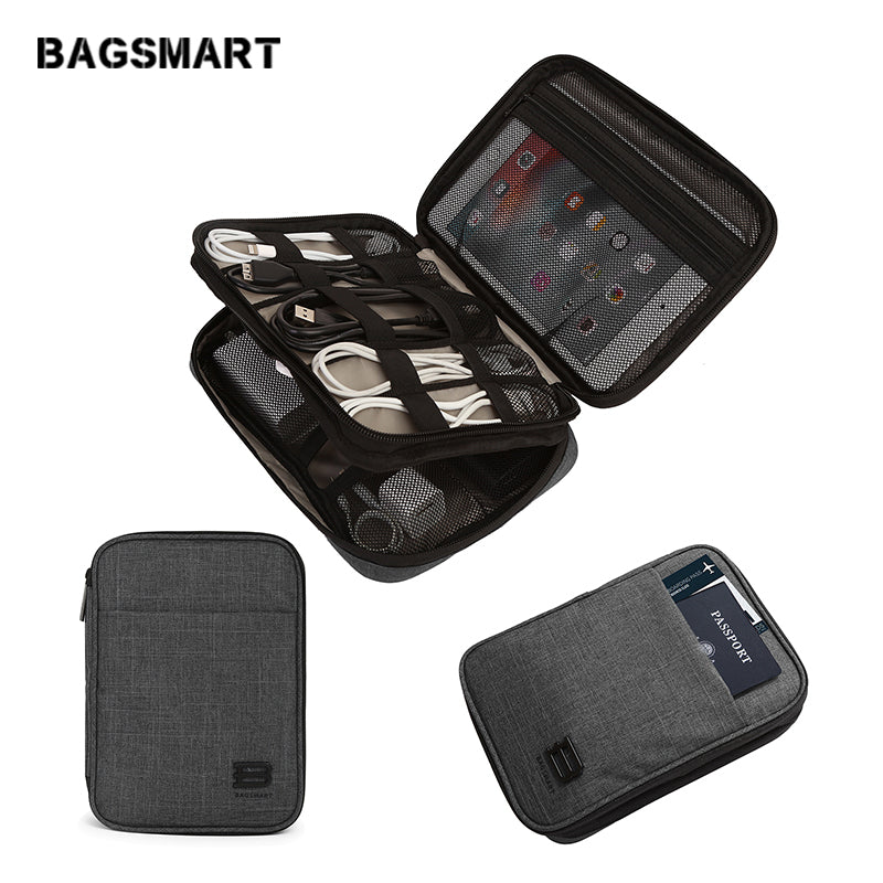 BAGSMART Electronic Travel Accessories Nylon For SD Card USB Cable Bag